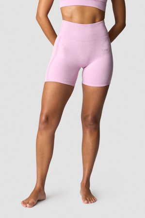 ICANIWILL - Soft Seamless Shorts Wmn Lavender Melange - Damer - Træningstøj fra ICIW