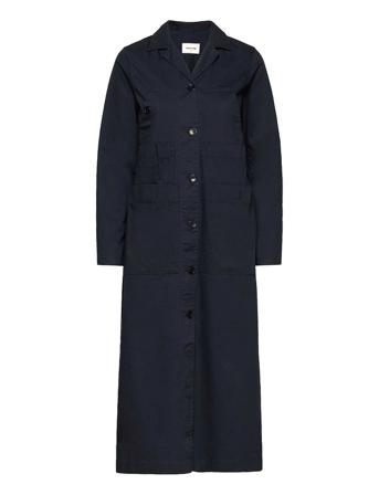 Andrea Twill Dress Blue Wood Wood