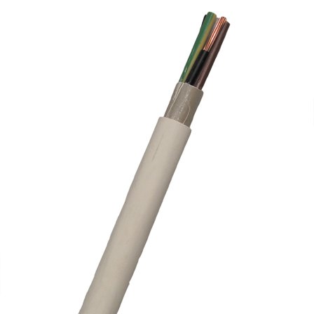 Nexans FQQ Installationskabel 5G6 mm² ledararea, vit 1 m, kapad, Anslutningsdon & kablar