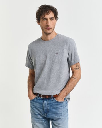 GANT Herren Regular Fit T-Shirt (XXL) Schwarz Grau