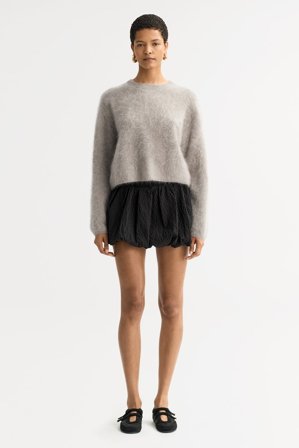 Soft Goat - Brushed crewneck - Women cashmere sweater - XL - Greige