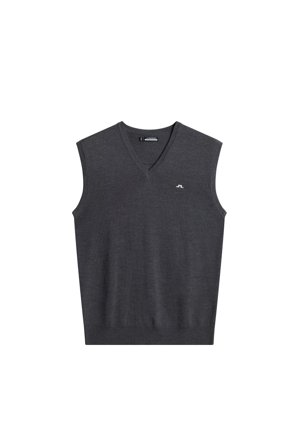 J.Lindeberg - Golf - Liam Knitted Vest - Grå - Man - XXL