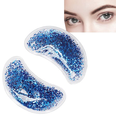 Øjengel Ispose Lindre Træthed Mørke Rander Genanvendelig Øjengelpude til Varm Kold TerapiBlå