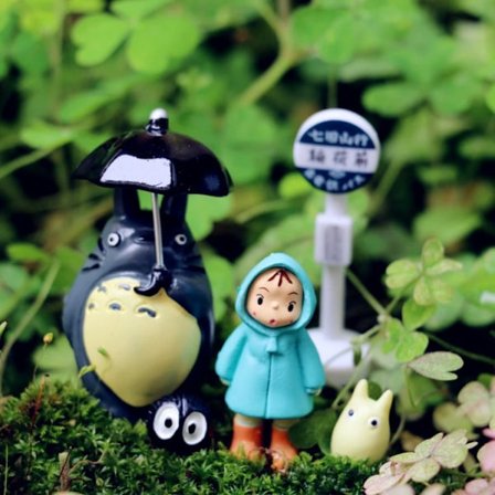 1Set Studio Ghibli Min granne Totoro Ensky Dockor Figur Söt Japan Miniature Kit