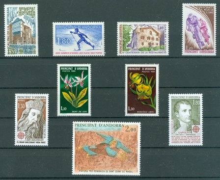 Fransk Andorra - Årgang 1980 - Postfrisk - YT 282-90