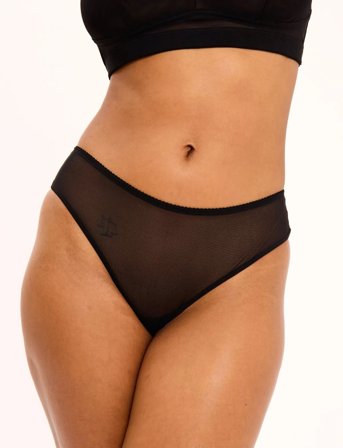 Understatement Underwear Mesh Cheeky - Black - M