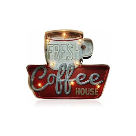 Vintage Metallskilt, Nostalgisk Dekor for Hjemmebar Kjøkken - Industriell Kafé Tema Preget Blikkdekor med Rustikk Finish