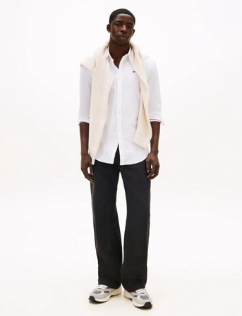 Tommy Jeans Tjm Slim Stretch Oxford Shirt - White - XXL