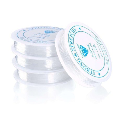 Smykkefremstilling: 5-pak gennemsigtig elastisk tråd