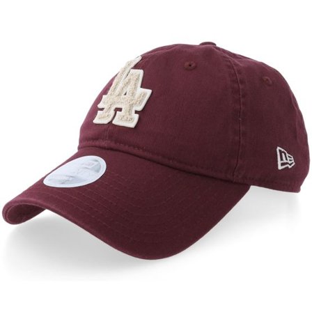 New Era - MLB Röd unconstructed Keps - Los Angeles Dodgers Womens Boucle 9TWENTY Maroon Dad Cap @ Hatstore