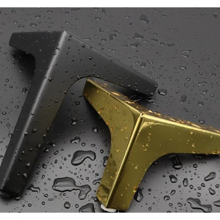 Sæt med 2 15 cm metal sofa ben, metal sofabord ben møbel ben, jern bord/sofa hylde, TV station ben, skab, guld