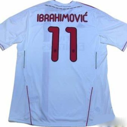 Zlatan Ibrahimović karriere fotballdrakt topp T-skjorte 11-12 AC Milan 11-12 AC Milan-FD12- 11-12 AC Milan L