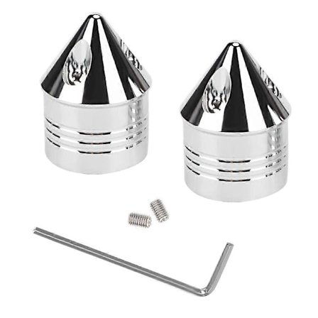 Motorcykel Aksel Dæksel Krom Tynd Skåret Møtrik Sort Udskiftningstilbehør Elektroplet