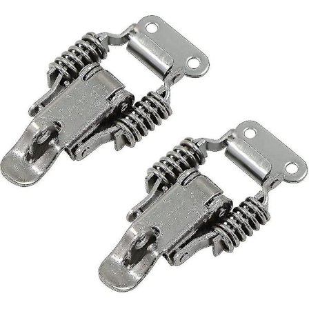 Dørhasp håndtag lås fjederlås, vippefjederlås med rustfrit stål låsehul til kabine