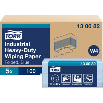 Avtorkningspapper Tork W4 Extra Kraftigt Blå