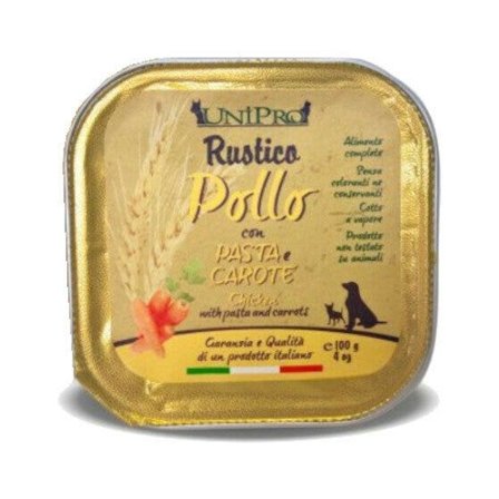 Unipro Rustico Cibo Umido Pollo Con Pasta E Carote Per Cani