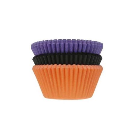House Of Marie Muffinsform Halloween, 50st Svart Orange Lila Cup Multifärg