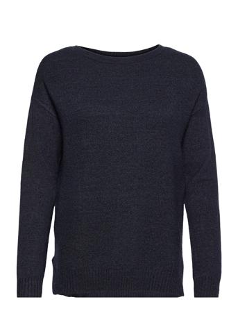 Viril High Low L/S Knit Top - Villapaita Sininen Vila