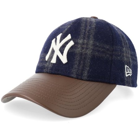 New Era - MLB Blau adjustable Cap - New York Yankees Img Loden Leather 9TWENTY Ney Navy Dad Cap / Unconstructed @ Hatstore