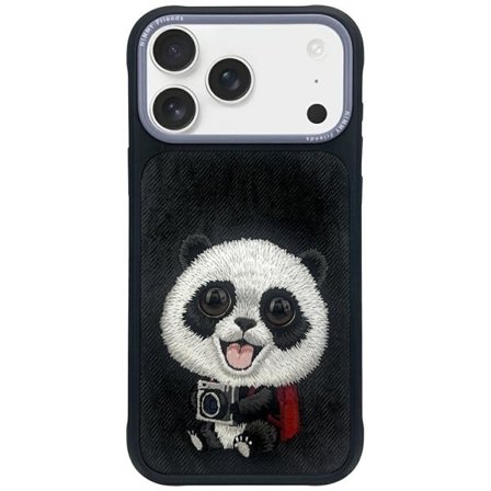 Nimmy Big Eyed Pet 2.0 Panda-etui til iPhone 17 Pro Max - Sort