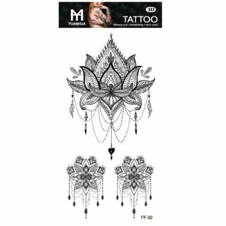 Tillfällig Tatuering 19 x 9cm - Dream catcher Flower