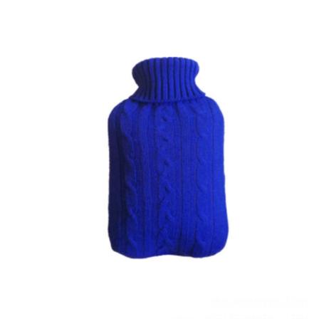 Mjuk och Stretchig Varmvattenflaska med Enkelt Omslag, Stickad Blue