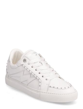Zv1747 Smooth Calfskin + Studs Low-top Sneakers Hvid Zadig & Voltaire
