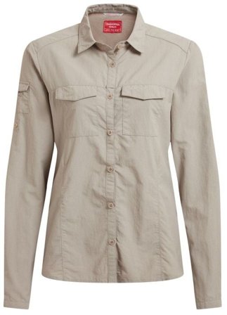 Craghoppers W's NosiLife Adventure Long Sleeved Shirt III Soft Mushroom