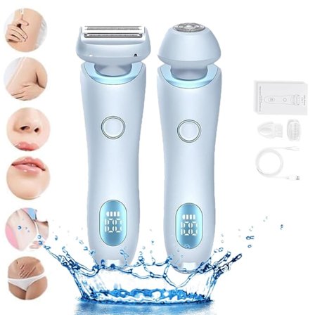 Til Skineo Shaver Pro, Beauty Bloom Skineo Shaver Pro til kvinder, 2-i-1 Elegant Bærbar Elektrisk Barbermaskine (Pink)-LP-