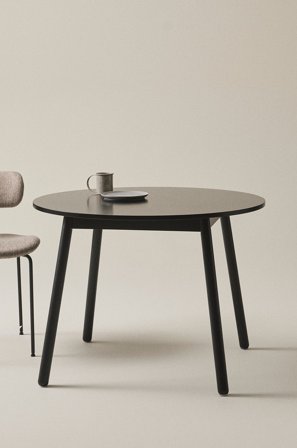Jotex - Spisebord ø 100 Cm Svart matt svart - KINNA - Kjøp Spisebord hos Jotex