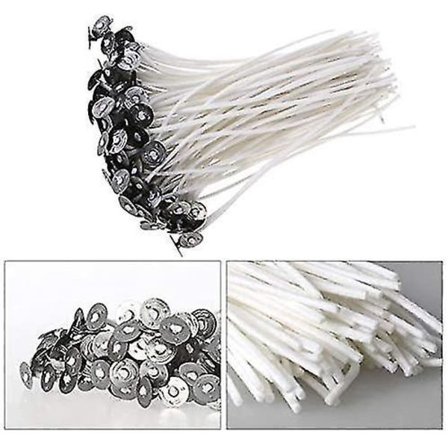 Ljus DIY-tillverkningssats 100 st Bomullsveckor 5,9 tum 1 st