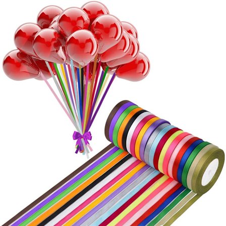 20 ruller silkebånd 457m dobbeltsidet 20 farver bånd 6