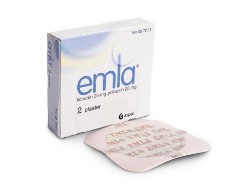 Emla medisin plaster 25/25mg