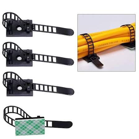 30 kabelklemmer/kabelholdere - egnet for skrivebord, TV-kabelorganisatorer, etc.