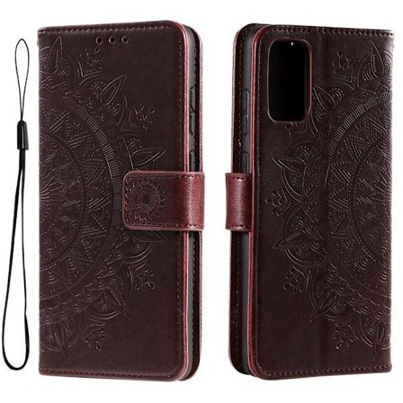 SKALO Samsung A33 5G Mandala Flip Cover - Brun