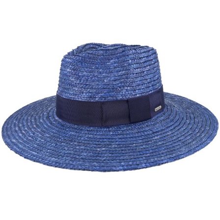 Brixton - Blå straw Hatt - Joanna Hat Pacific Blue Straw Hat @ Hatstore