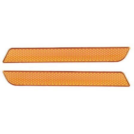 Reflekslåsdeksel for sidevesker, par, sikkerhetsvarsel, liten størrelse, passer Touring FLT FLHT FLHRC Gul