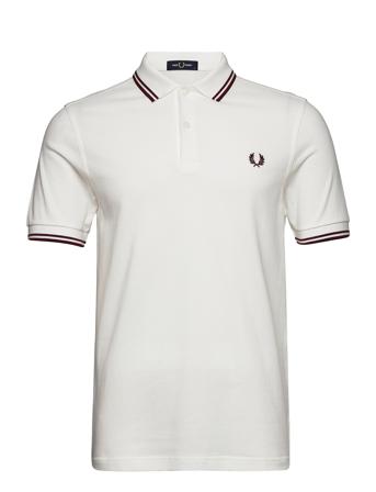 Twin Tipped Fp Shirt Polos Short-sleeved Hvid Fred Perry