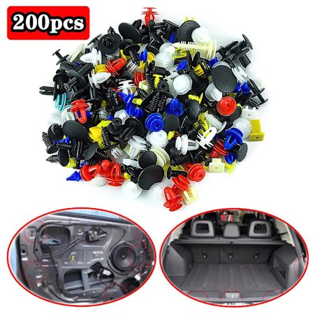 200 st Bumper Fäste Clips Bil Plast Nitar Fästen Push Fäste Kit Auto Push Pin Nitar Set Dörrpanel Fender Clip - Auto Fäste &
