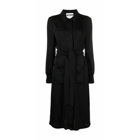 Moschino Midi Kjole Sort, Dame