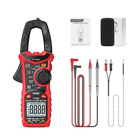 HT206D Digital Clamp Meter 6000-räknare för hem-, industri- och fordonsbruk