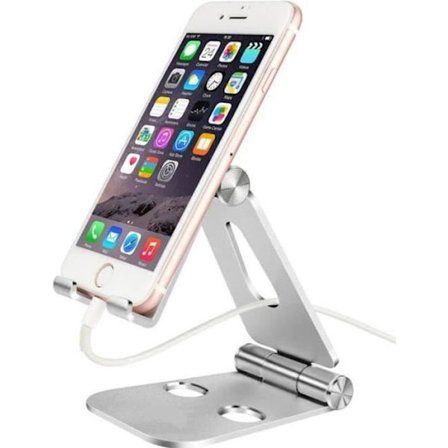 Support Dock - WF18377 - Aluminium - Silver - Kompatibel med 4-8 tum - Telefon/Surfplatta