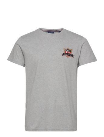 D1. Gant Banner Shield Ss T-Shirt Grey GANT