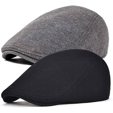 2-pack herr bomulls keps mjuk passform cabbie hatt