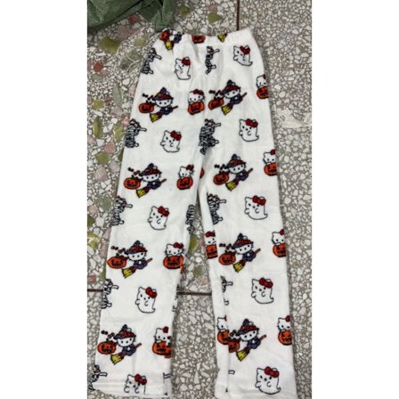 Jouluiset unihousut naisille, rennot kissasamettihousut kotiin