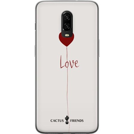 Yhteensopiva Puhelinkuori OnePlus OnePlus 6T Cactus and Friends - Love Balloon Minimal