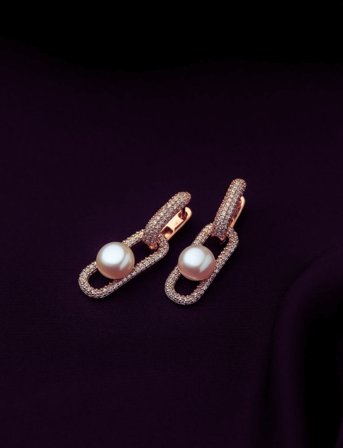 Marmara Sterling Goldplated Pearl Earrings - White - ONE SIZE