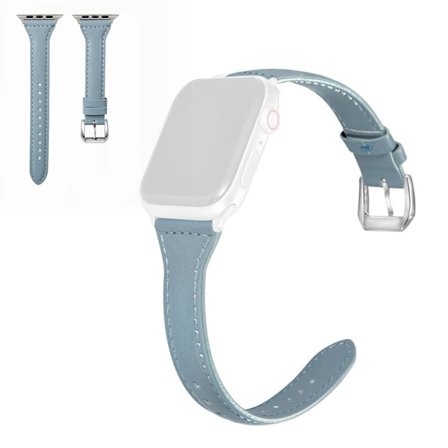 Apple Watch Series 6 / 5 40mm simple leather watch band - Baby Blue