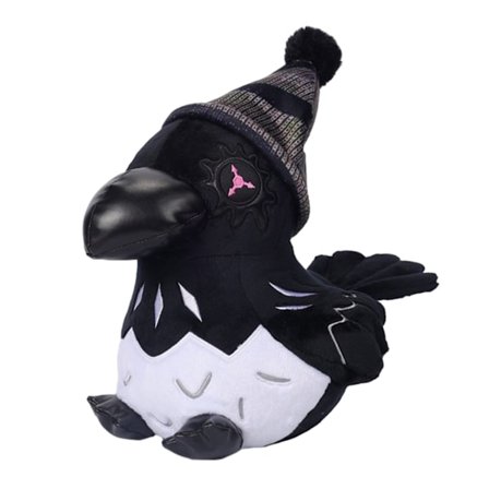 Tecknad kråka plysch docka med hatt Bekväm gosedjur docka för barn pojkar flickor