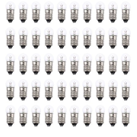 50 stk. Praktisk 3.8V E10 Rund Lille Pære Fysisk Laboratorium DIY Materiale